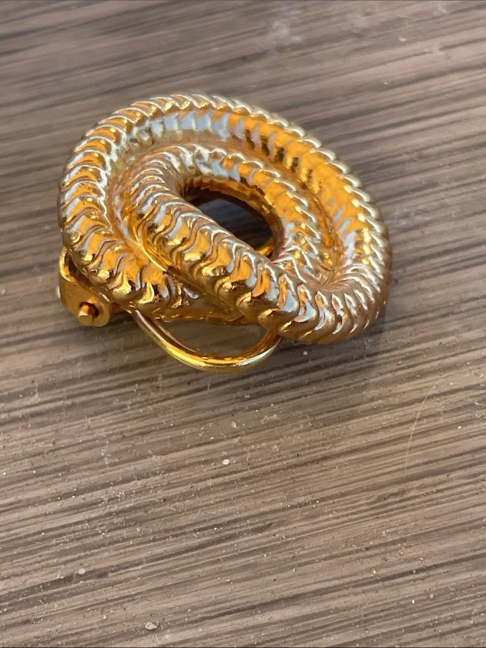 Napier Gold-Tone Spiral Clip-On Earrings